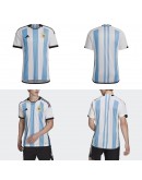 Messi Argentina Champion 3 Stars AFA WorldCup Jersey