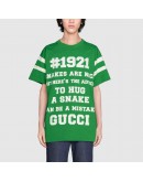 Gucci To Hug A Snake Tee green