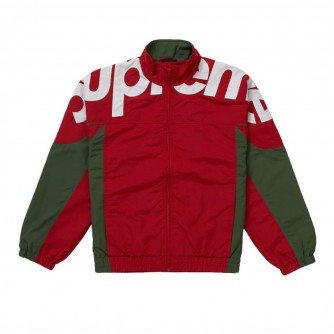 Ready Stock Supreme Shoulder Logo Track Jacket gucci colourway red size L