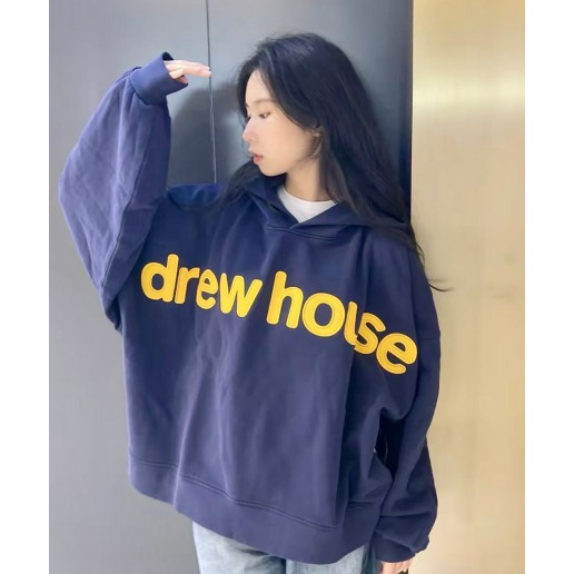 DrewHouse FW22 Box Hoodie Navy & justin bieber