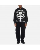 Stussy SS23 Logo Baseball Jacket black