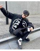 Stussy SS23 Logo Baseball Jacket black